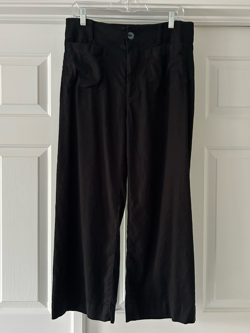 Anthropologie Maeve Colette
European Linen High-Rise Wide-leg Pants Black sz 39 - Picture 4 of 6